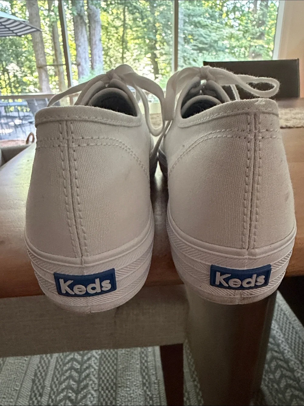 Keds White Low-Top Canvas Platform Sneakers